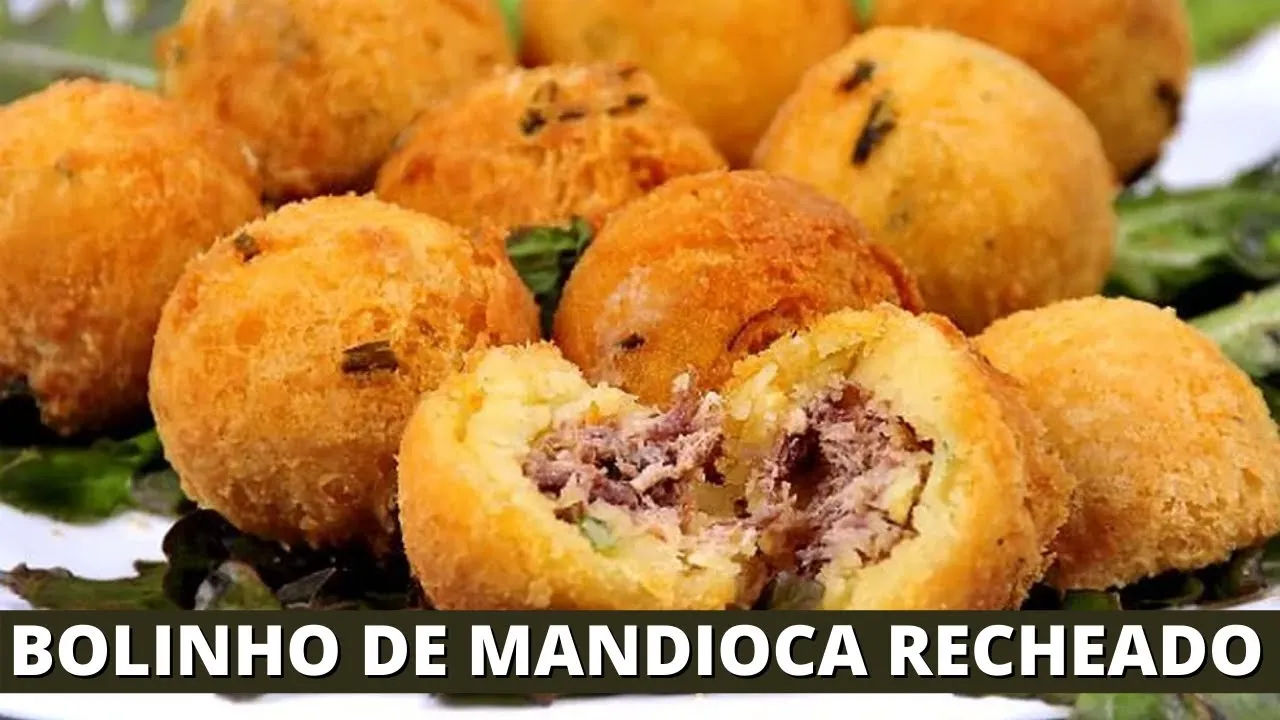 Bolinho de mandioca recheado