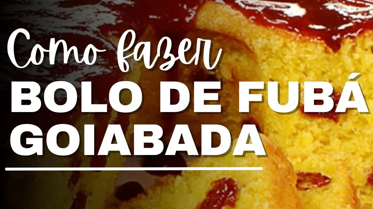 Bolo de fubá goiabada