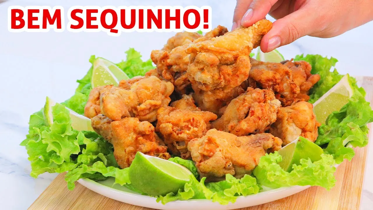 Frango assado tipo frito