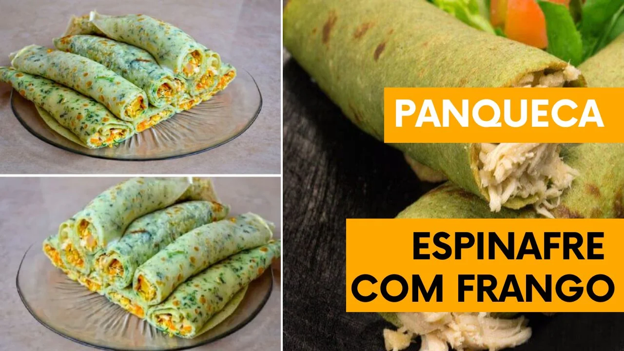 Como Fazer Panqueca de Espinafre com Frango