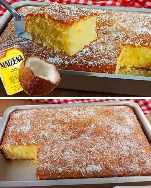 bolo de maisena com coco