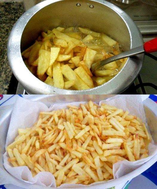 Batata frita na panela de pressão