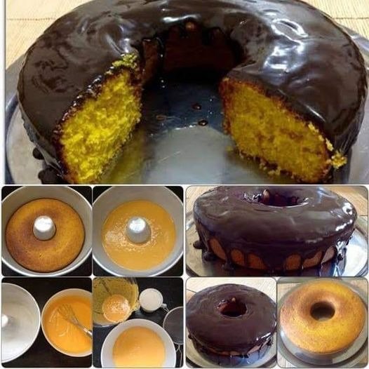 Como Fazer Bolo de Cenoura com cobertura de Chocolate Simples