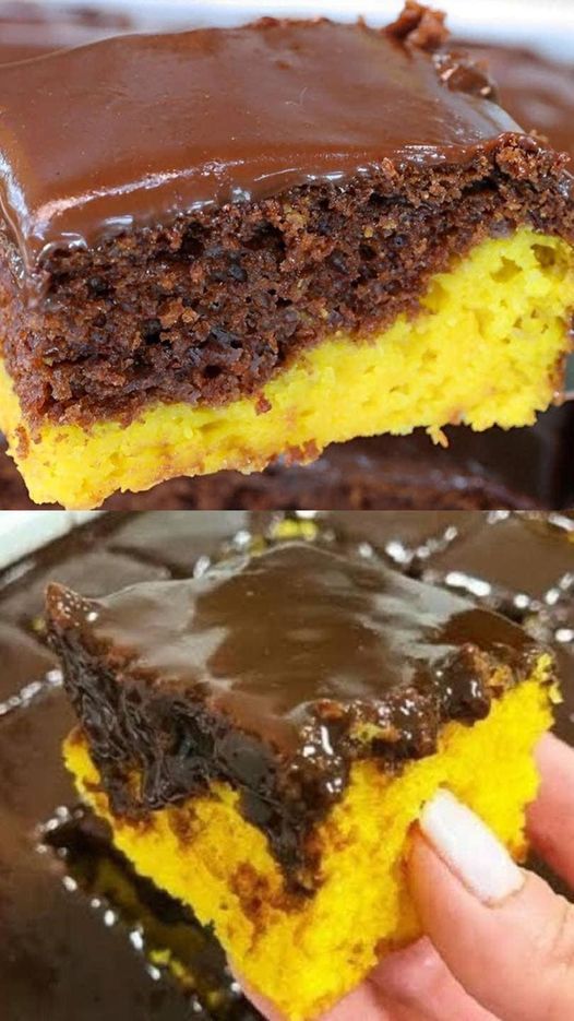 O Melhor Bolo de Cenoura com chocolate fofinho