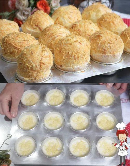 Pão de queijo de liquidificador com casquinha de parmesão