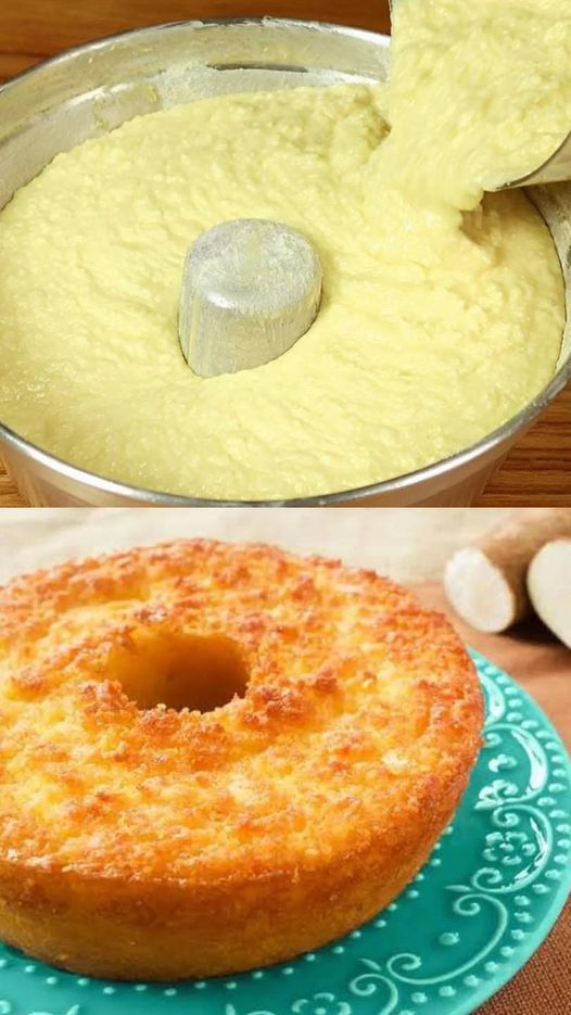 Bolo de aipim ou mandioca de liquidificador