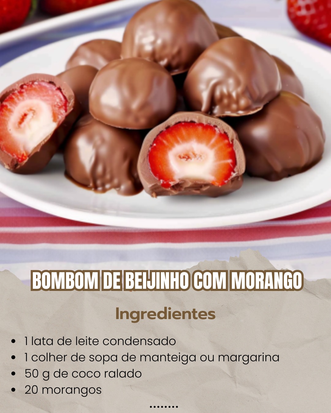 Bombom de Beijinho com morango