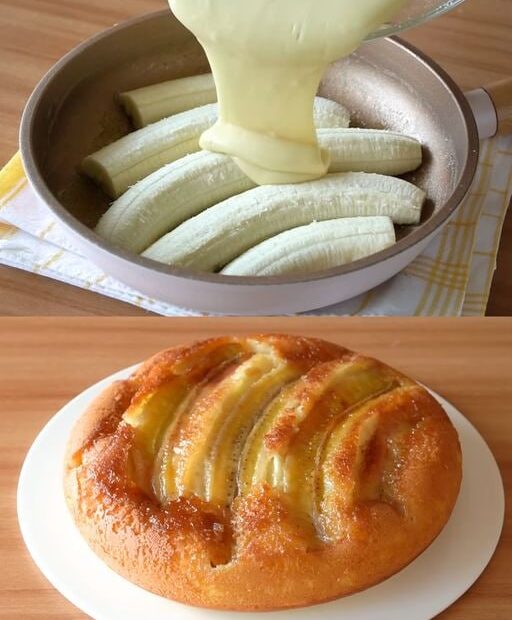 Bolo de Banana Invertido em 5 passos